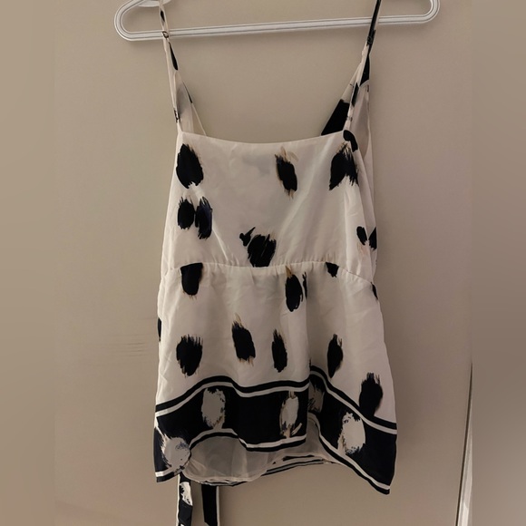 Banana republic side tie/spaghetti strap top with blot print size S - Picture 2 of 4